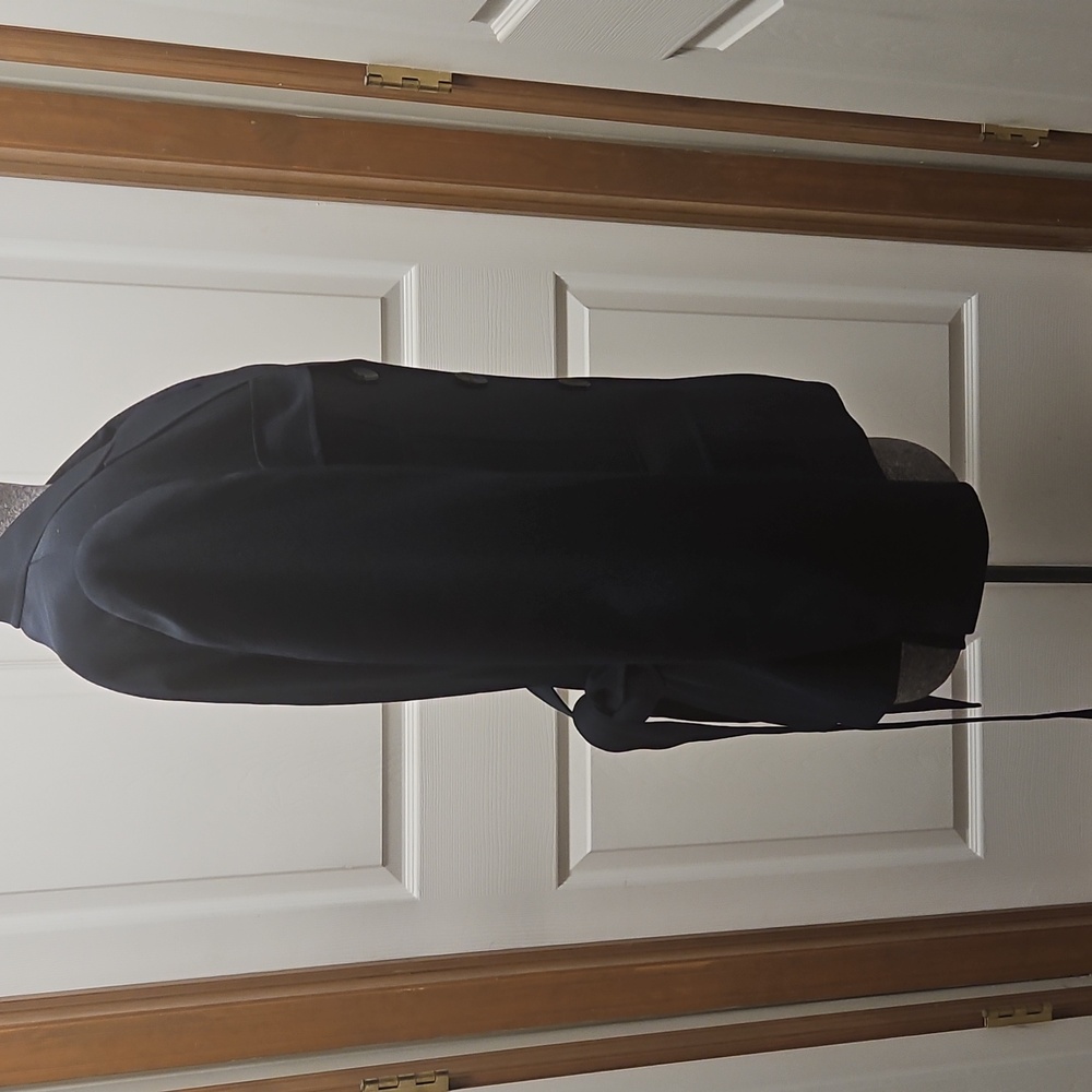 Le Suit Belted Navy Blue Blazer - Picture 9 of 12